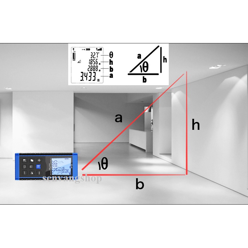 Thước Laze/Lazer, Máy đo khoảng cách, thước đo khoảng cách Chính Hãng VI 40 Nhập khẩu -senvangshop
