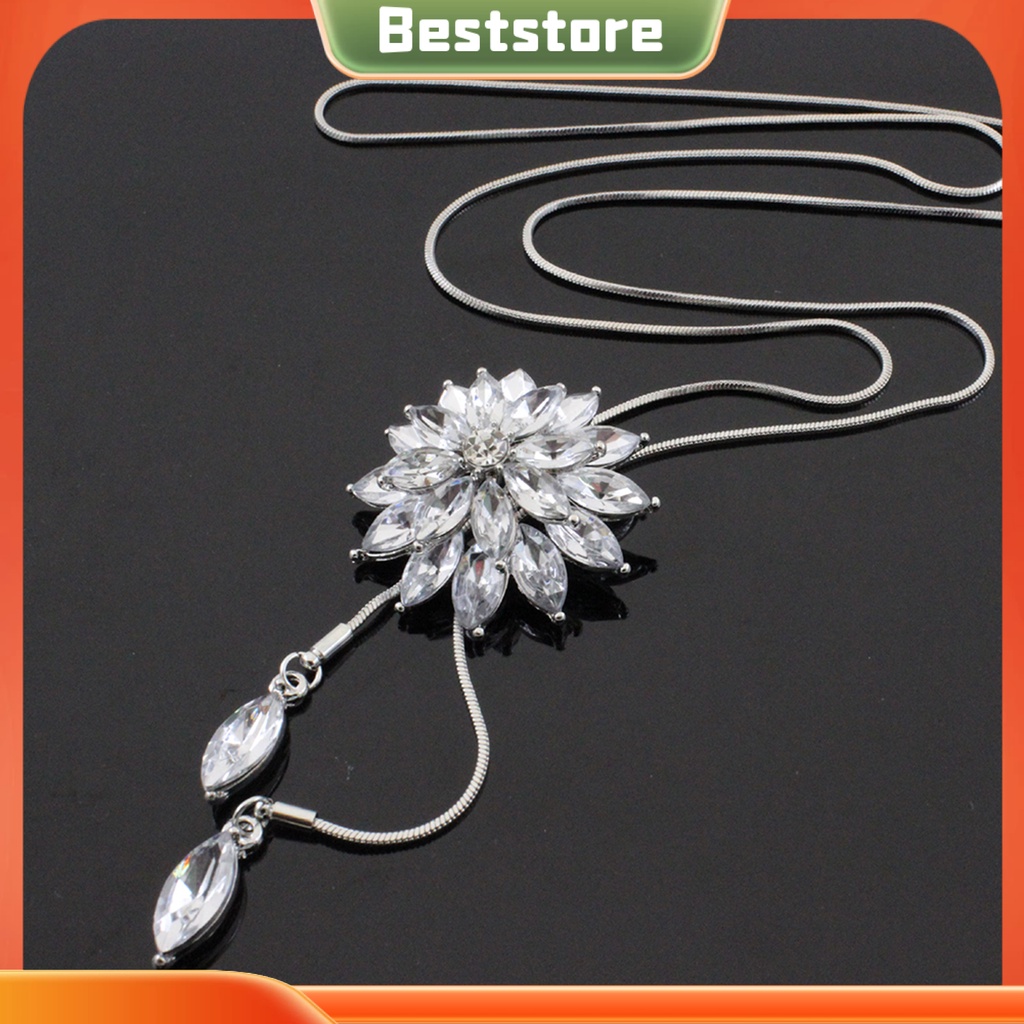 Dây chuyền mặt kiểu dáng hoa tuyết đính đá pha lê thời trang cho nữ