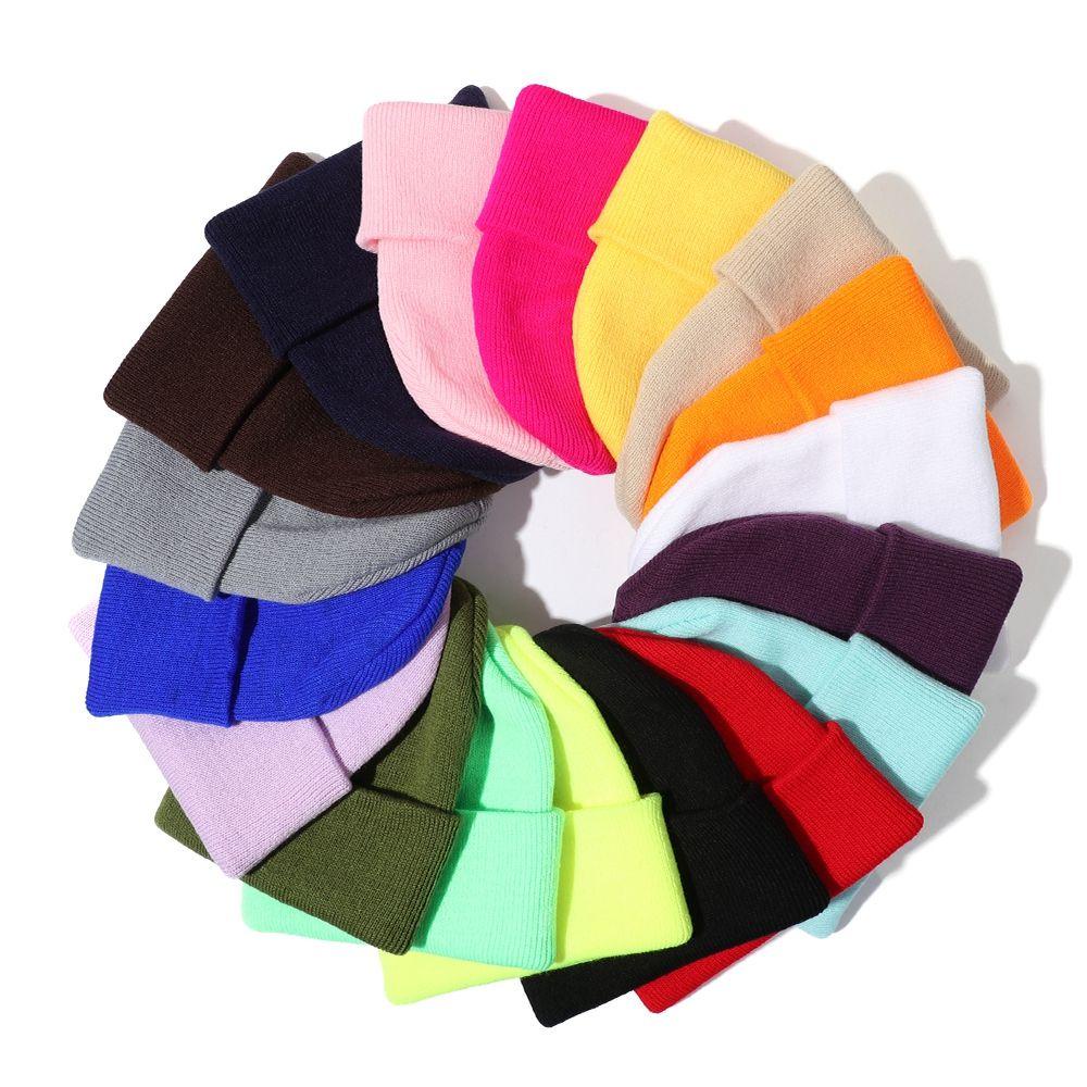 EUCA Mũ Len Beanie Cao Cấp Màu Trơn Dễ Thương Cho Nữ