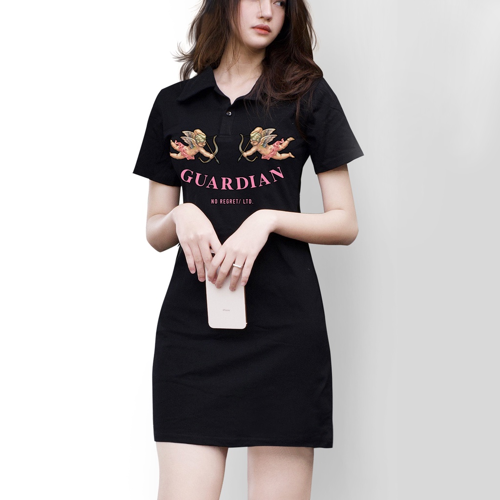 Đầm Polo Cotton Hoạ Tiết GUARDIAN có big size