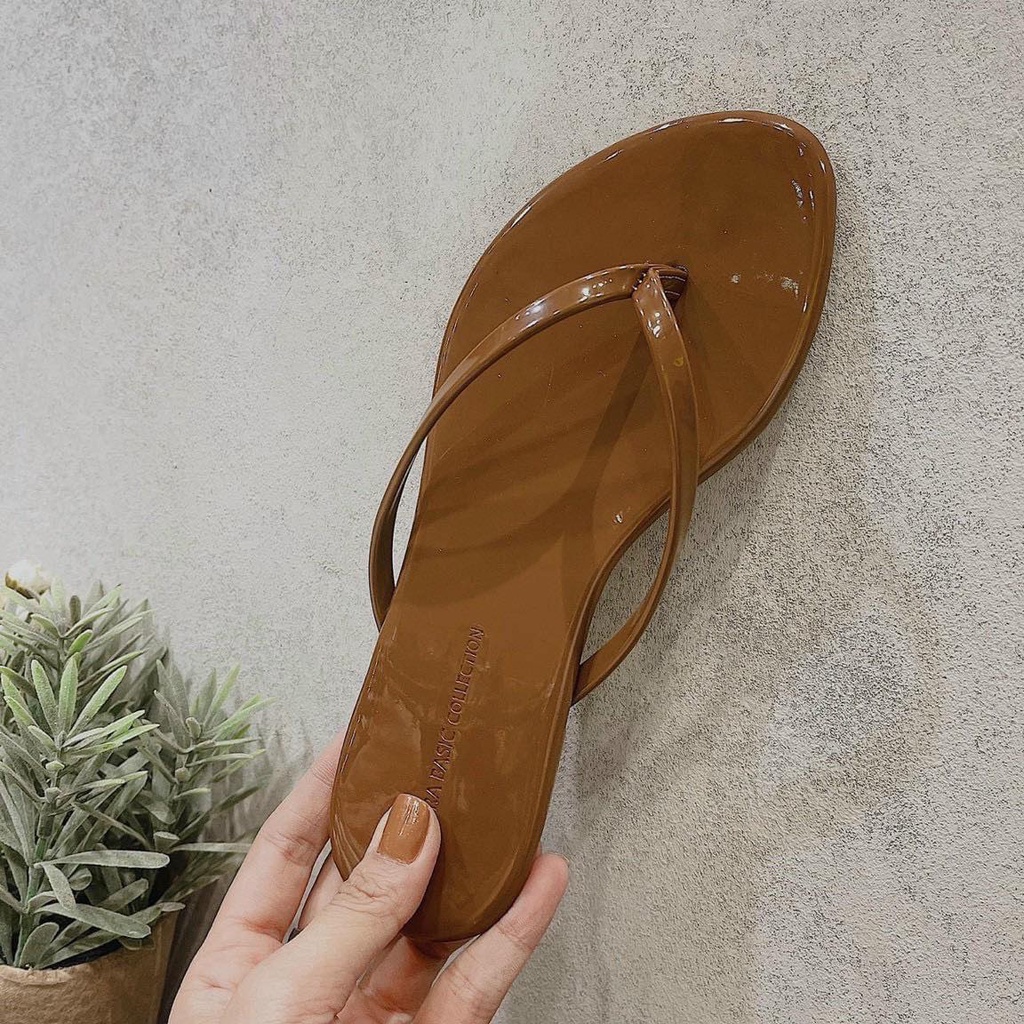 Dép tông xỏ ngón da bóng 153- Kachi House