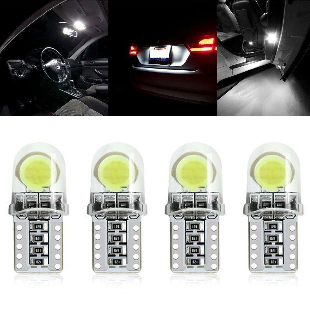 Set 4 Đèn LED COB Siêu Sáng Ánh Sáng Trắng Dành Cho Ô Tô