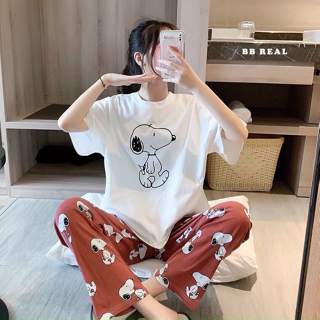 Đồ Bộ Mặc ở Nhà Bộ Đồ Ngủ Nữ Quần Dài Pijama Thun Lạnh Đẹp [CODE 29-32] Freesize Từ 45-55Kg - BB REAL | BigBuy360 - bigbuy360.vn