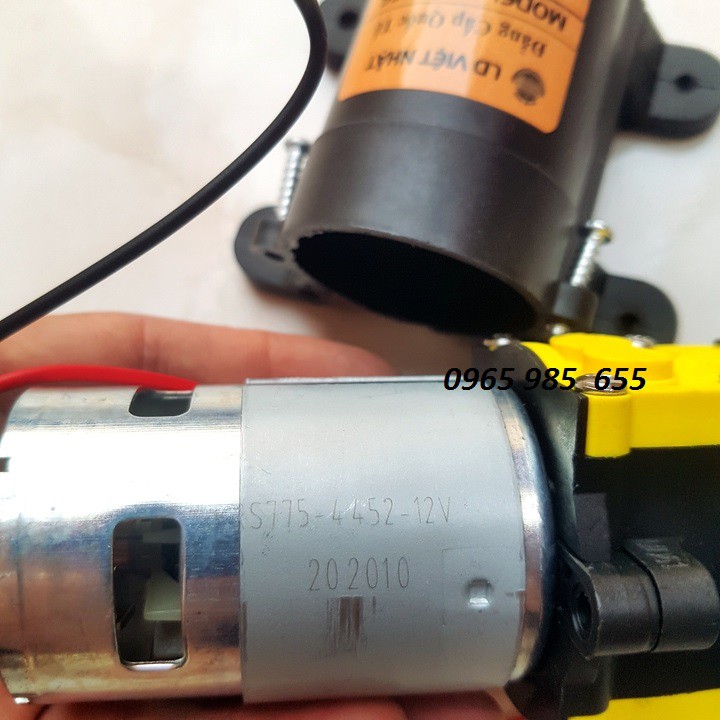 bơm mini 12v ống ra phi8 - bơm phun sương