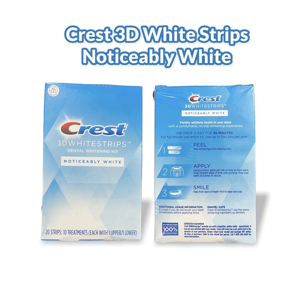 SIÊU TRẮNG CHÍNH HÃNG - Miếng dán trắng răng cao cấp Crest 3D White date mới