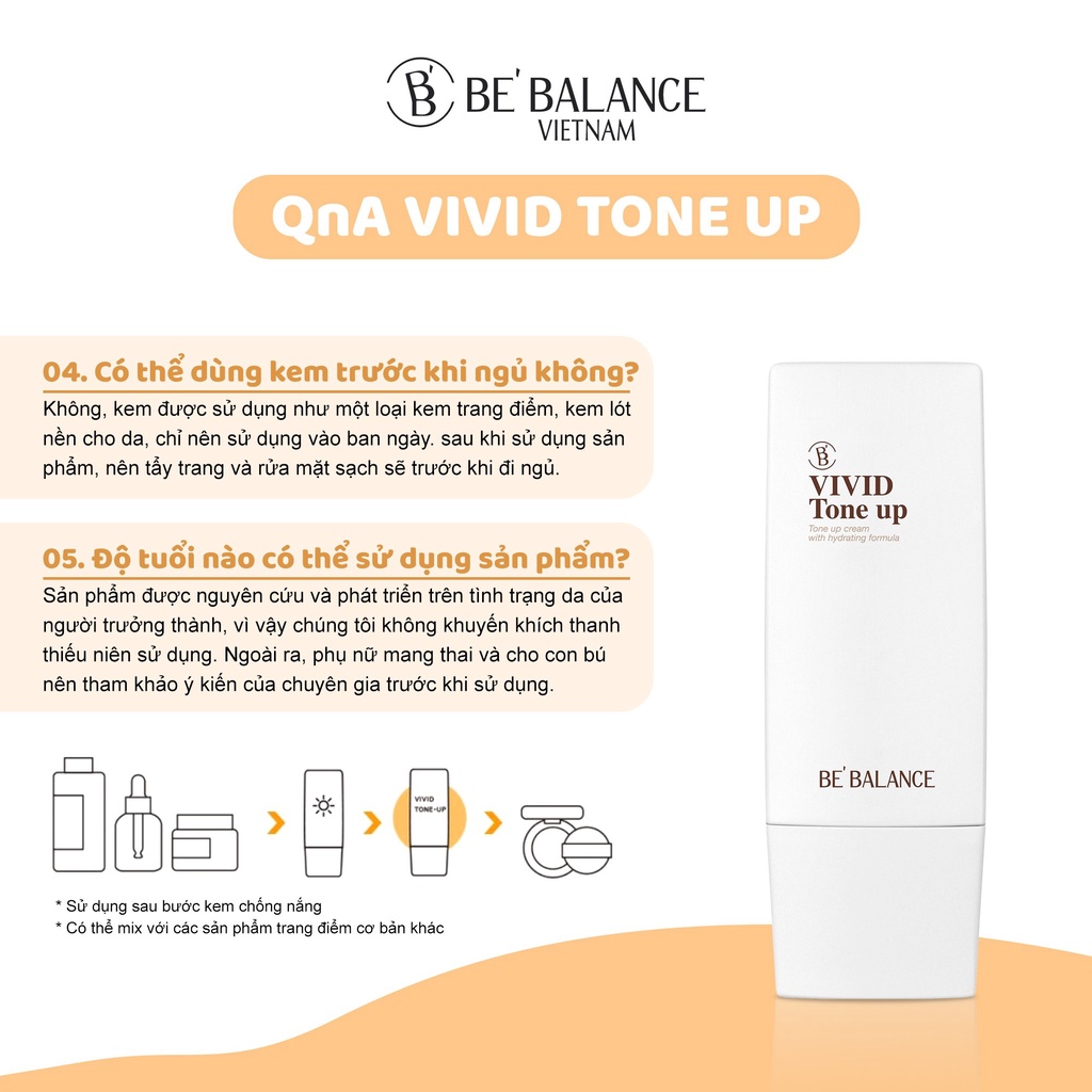 BE BALANCE Kem Nâng Tone VIVID TONE UP