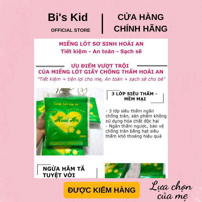 Miếng lót phân su /Miếng lót sơ sinh Hoài An loại 1 |Loại 20 tờ dầy| thấm hút tốt tiện lợi cho mẹ