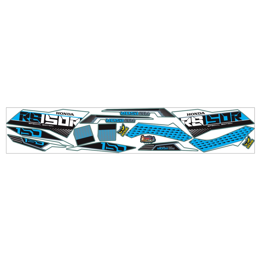 Tem Rời Winner X mẫu RS150 màu xám xanh trắng đen