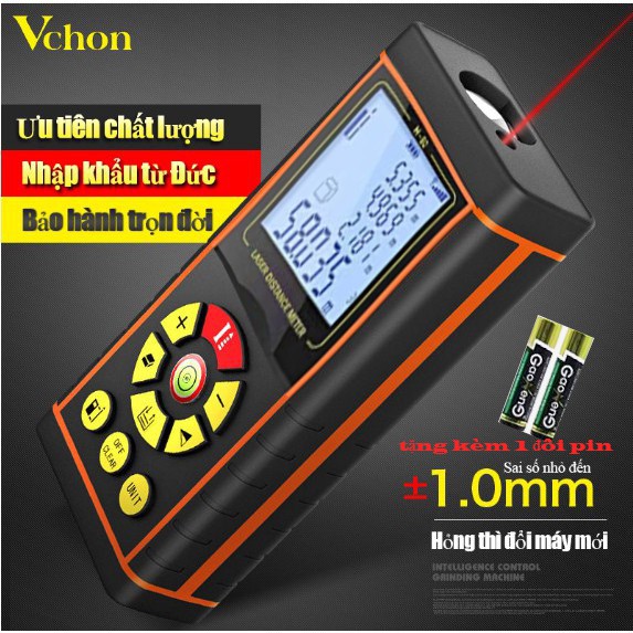 thước đo laze, đo khoảng cách bằng tia Laser đỏ - Vchon H40 - máy đo  điện tử