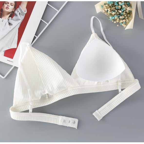 Áo bra nữ 2 dây mảnh gợi cảm, Áo lót nữ không gọng đệm mút mỏng ôm ngực LANIXA B812