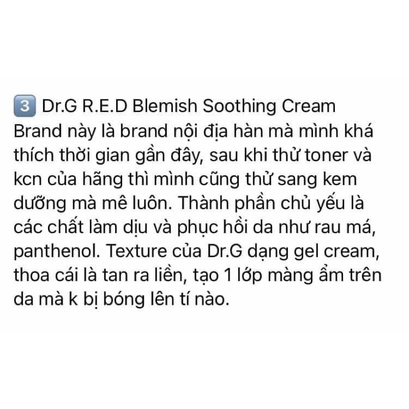 (Bill Sẵn) Kem dưỡng da Dr.G Red Blemish Clear Soothing Cream Dr g