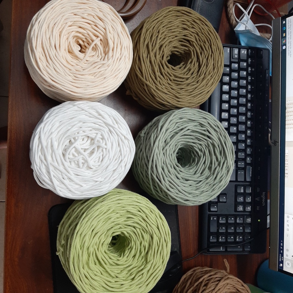 500g - Dây dệt đan macrame, túi hanmade. FULL MÀU