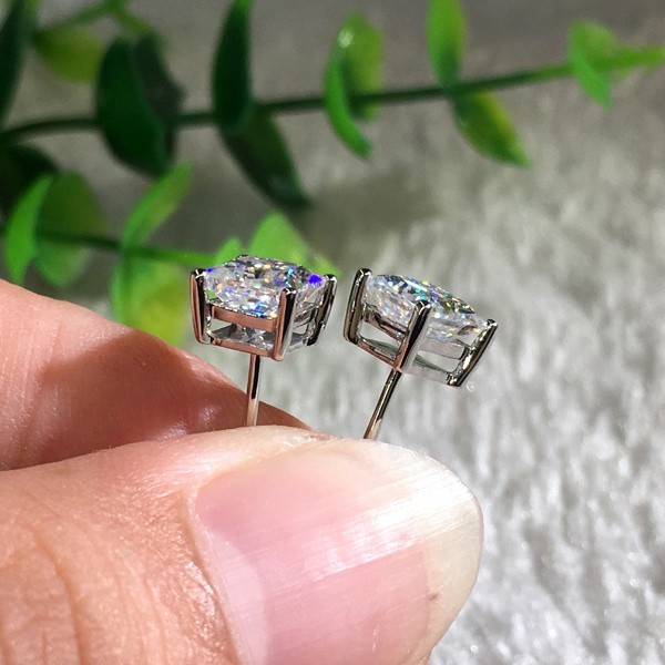 Đôi khuyên tai đính đá vuông thời trang dành cho nữ