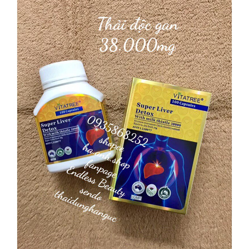 Viên VITATREE SUPER LIVER DETOX 38000mg 100 viên