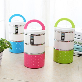 Hộp Cơm Giữ Nhiệt 3 Tầng Ruột Inox, Cặp Lồng Cơm Văn Phòng Nhiều Tầng Giữ Nhiệt
