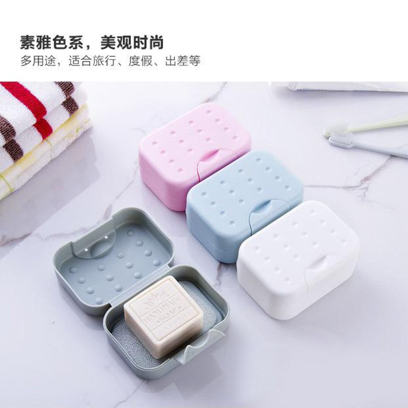 Travel Portable Buckle Cover Soap Box Sealed Waterproof Soap Holder