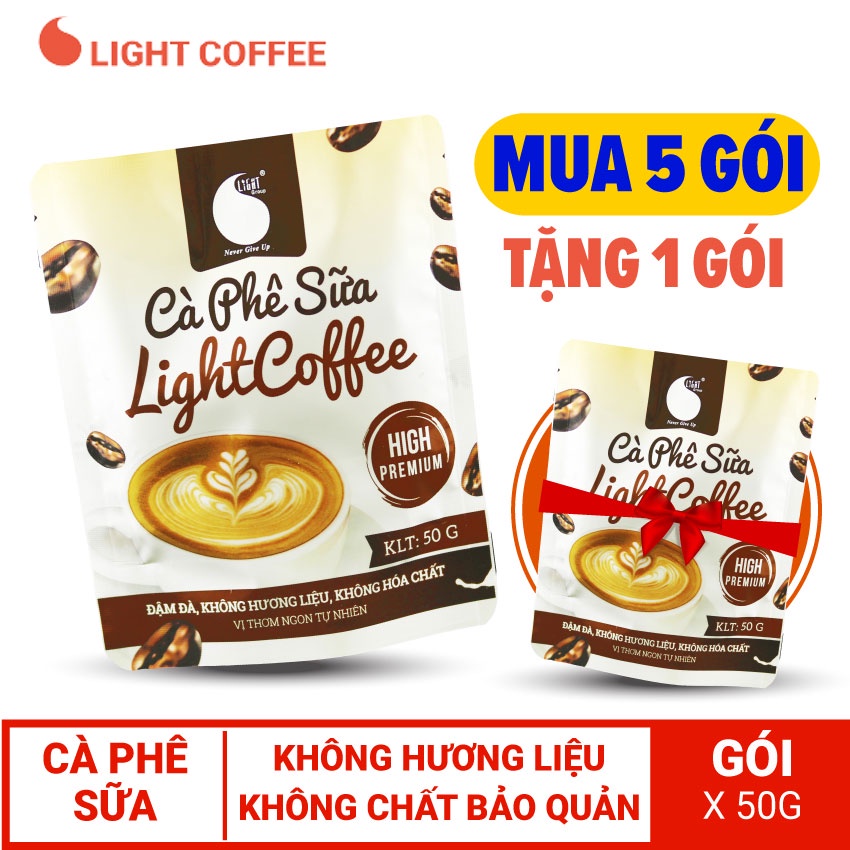 Cà phê sữa hòa tan 3in1 - Light Coffee vị đậm đà, không hương liệu 50g