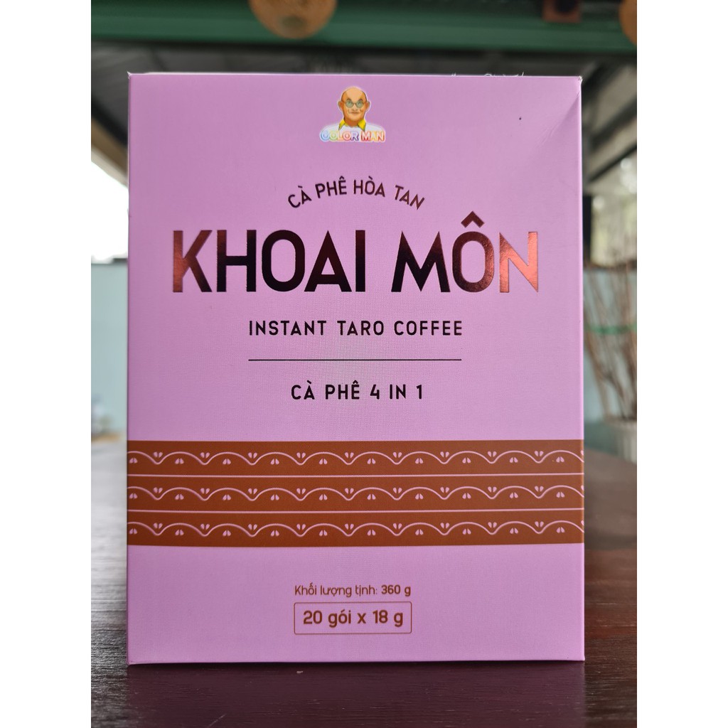 Hộp cà phê hòa tan Khoai môn Color Man (hộp 20 gói)