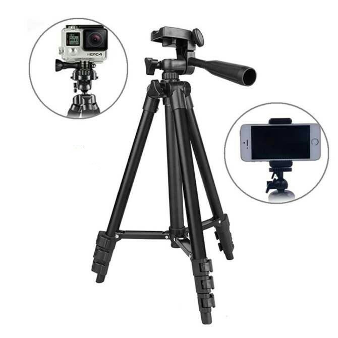 Gía đỡ 3 chân cho máy ảnh - điện thoại tripod 3120 tặng kèm remote và kẹp điện thoại