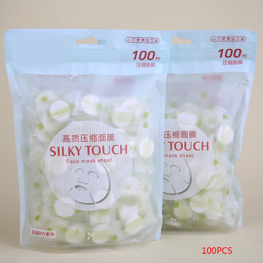 Set 100 Giấy Nén Siêu Mỏng Dưỡng Ẩm Thoáng Khí Không Độc Hại Cho Da Mặt