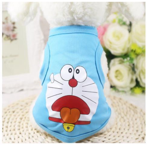 Áo cho thú cưng 0.25-6kg thoáng khí họa tiết hoạt hình dễ thương