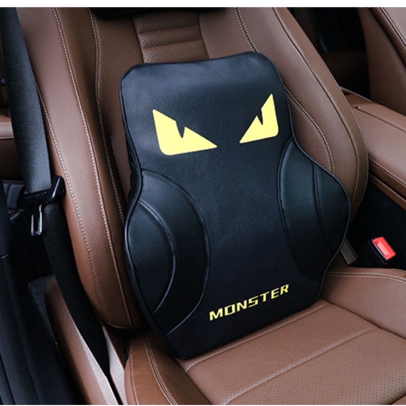 Set Gối tựa cổ tựa lưng hoạ tiết Monster chất liệu cao cấp