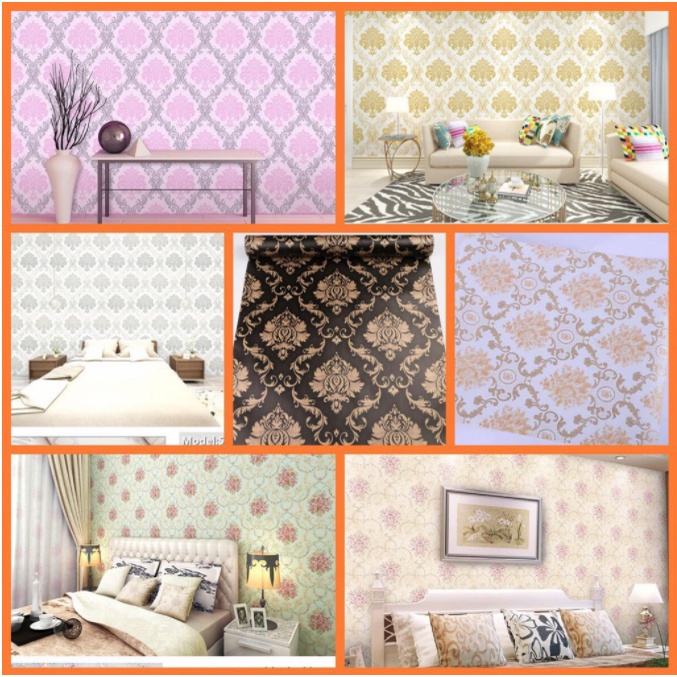 1 mét Decal giấy dán tường nhiều mẫu HOA VĂN CHÂU ÂU sang trọng có keo sẵn khổ 45cm