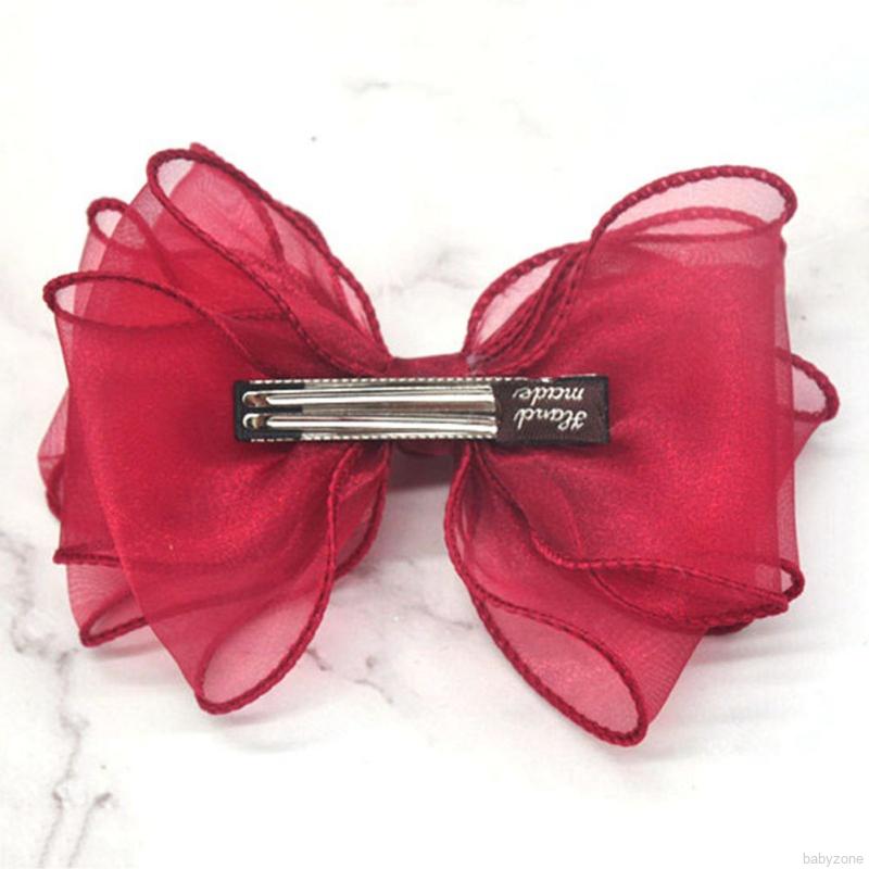 Kẹp Tóc Công Chúa Đính Nơ Bản To Xinh Xắn Cho Bé Gái