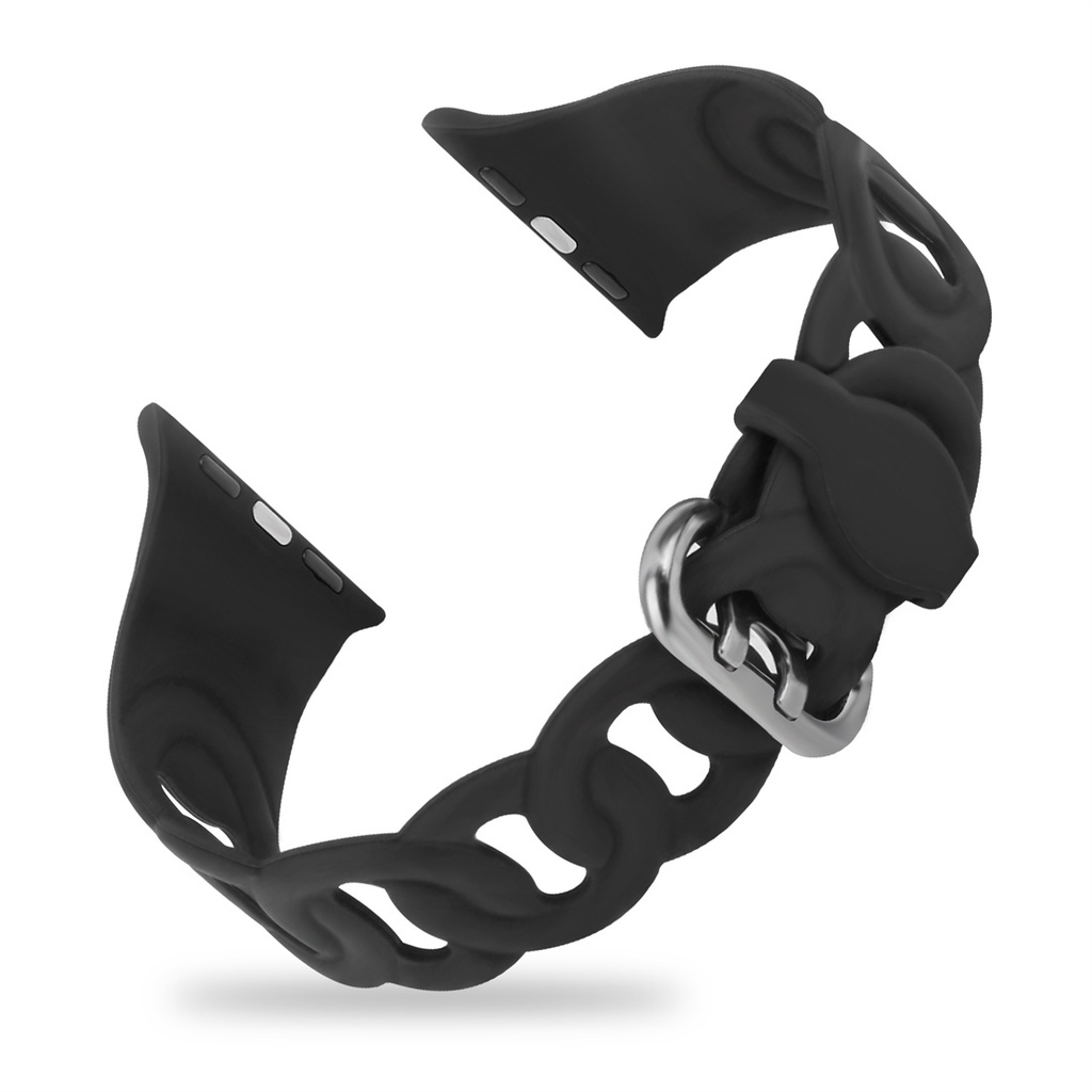 Dây Đeo Silicon Thời Trang Sang Trọng Cho Đồng Hồ iWatch 38mm 40mm 42mm 44mm 41 45mm