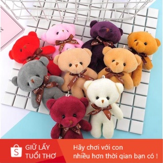 Gấu bông teddy mini dễ thương làm quà tặng gói hộp quà, làm móc khoá gấu bông xinh xắn đáng yêu