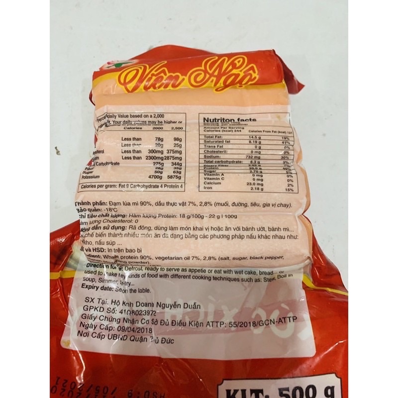 ❤️ 500G Xúc Xích Chay/ 10 cây/ Chỉ bán HCM