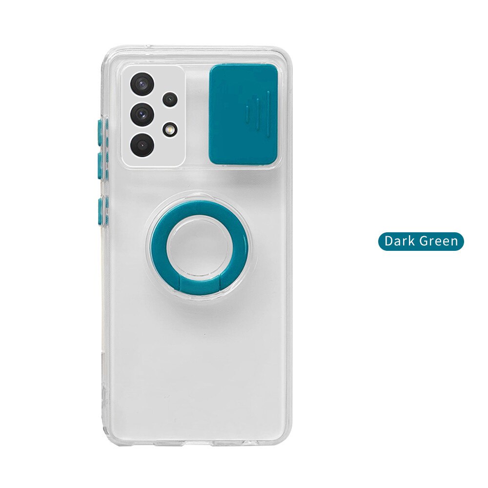 Ốp điện thoại dẻo trong suốt có giá đỡ kiểu camera cho Samsung Galaxy A22 5G A02S A51 A71 A4G A51 5G A33 A21S A13 A53