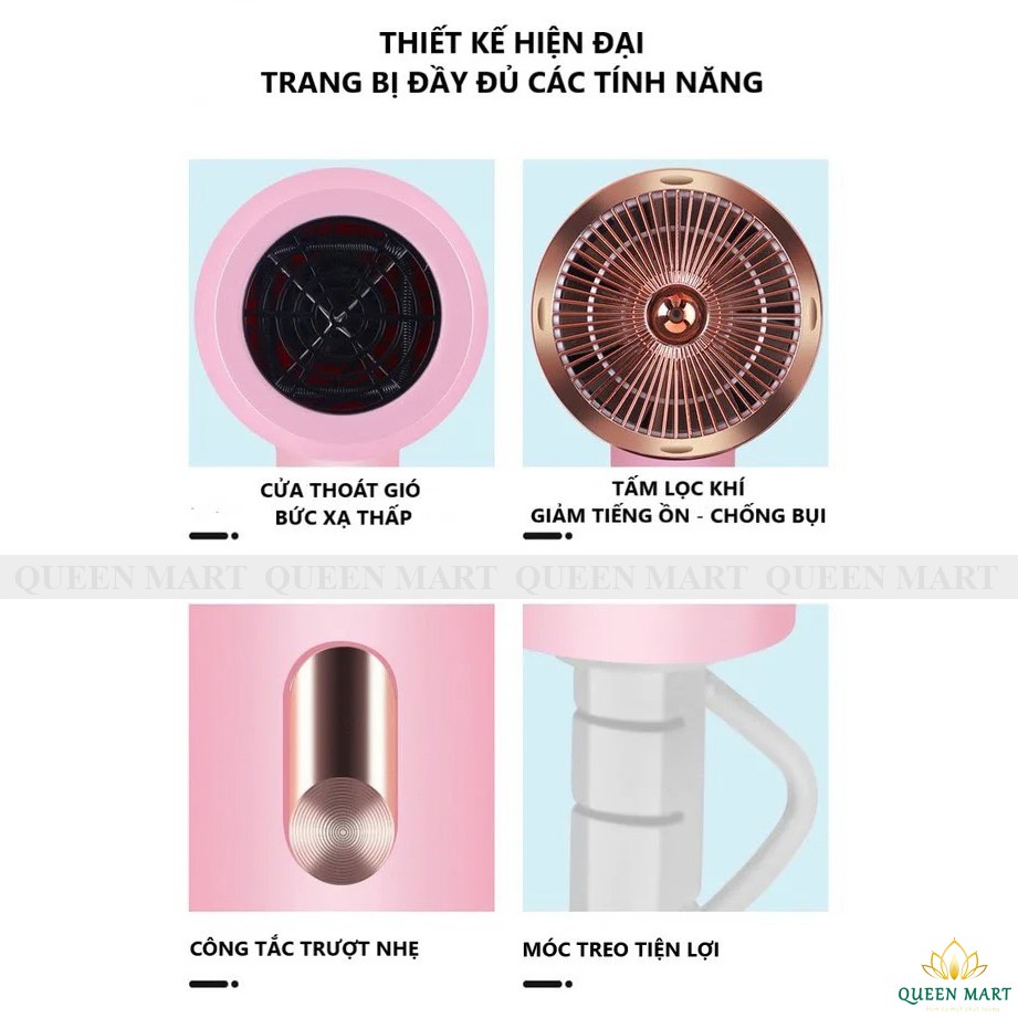 Máy Sấy Tóc Kalas Công Suất Lớn 2000W Kèm Phụ Kiện Máy làm tóc, Bộ bấm móng tay, Lược, Ngoáy tai – Q063