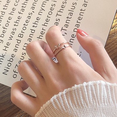 Nhẫn Hình Bướm Đính Đá Sang Trọng Cho Nữ