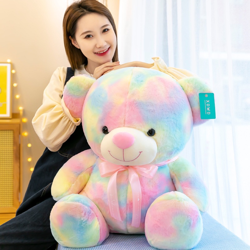 Gấu Bông Lớn Cầu Vồng, Hàng Cao Cấp Mềm Mịn Size 50cm MEILI STORE