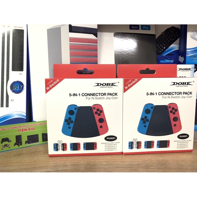 Nintendo switch grip conector pack bộ grip joycon 5 in 1 Nintendo Switch strap Grip HandGrip Pack Connector Dobe