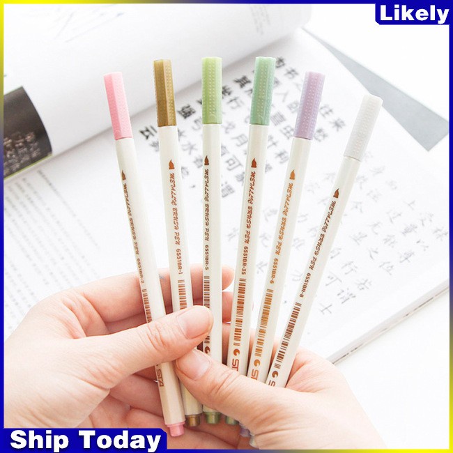 ly Single Metal Color Marker Pen Watercolor Notes Pen Photo Album Sign Brush for Sketch Drawing Coloring