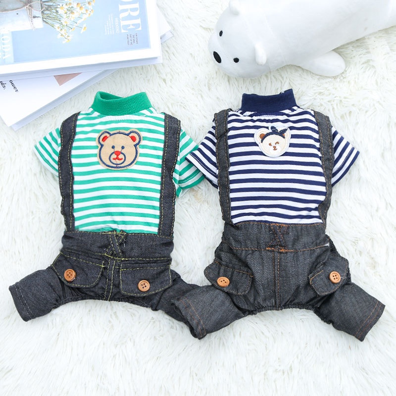 Đầm Denim Xuân Hè In Họa Tiết Đa Dạng Dễ Thương Thời Trang Cho Thú Cưng