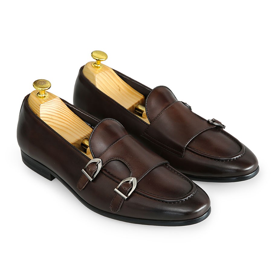 Giày Da Nam LAFORCE Monk Strap Sang Trọng GNLAMJDP30-17-CF Tặng Nam Cao Cấp