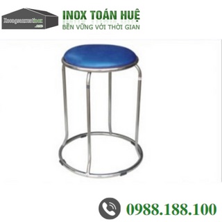 Ghế đẩu inox có nệm có vòng