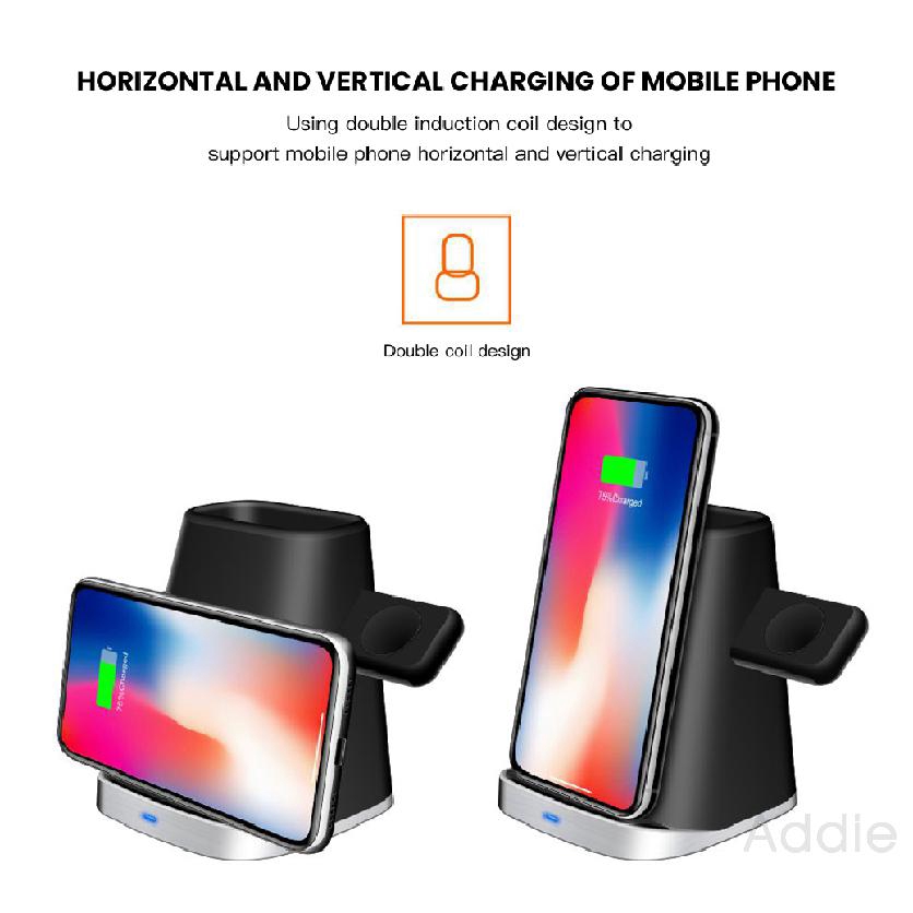 Bộ Tai Nghe Không Dây 3 Trong 1 Cho Apple Airpods Iphone 8 Plus X Xr Xs Samsung S9 S8 S7