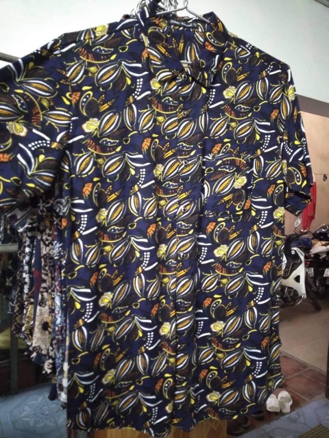 Áo sơ mi nam trung niên chất thun cotton lanh hàng quảng châu hoạ tiết hoa lá | BigBuy360 - bigbuy360.vn