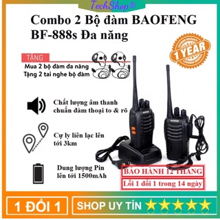Bộ Đàm - Bộ Đàm Baofeng 888s Cực Chất,16 Kênh, Khoảng Cách 3-5km,Hàng Mới 100% [Đổi 1 Trong 10 Ngày-Bảo Hành 1 Năm]