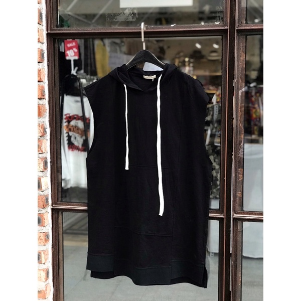 Áo Tanktop có mũ dáng rộng phong cách streetwear