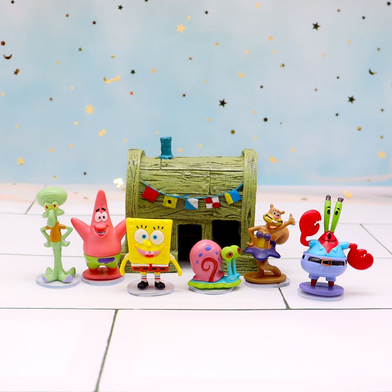 Thẻ Trang Trí Bánh Kem Hình Bọt Biển Dễ Thương Cho Tiệc Sinh Nhật Của Trẻ Em