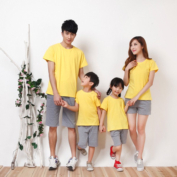 áo thun trơn màu vàng cotton mát size XS->XXL 22kg -80kg phom rộng đẹp mua 3 tặng 1