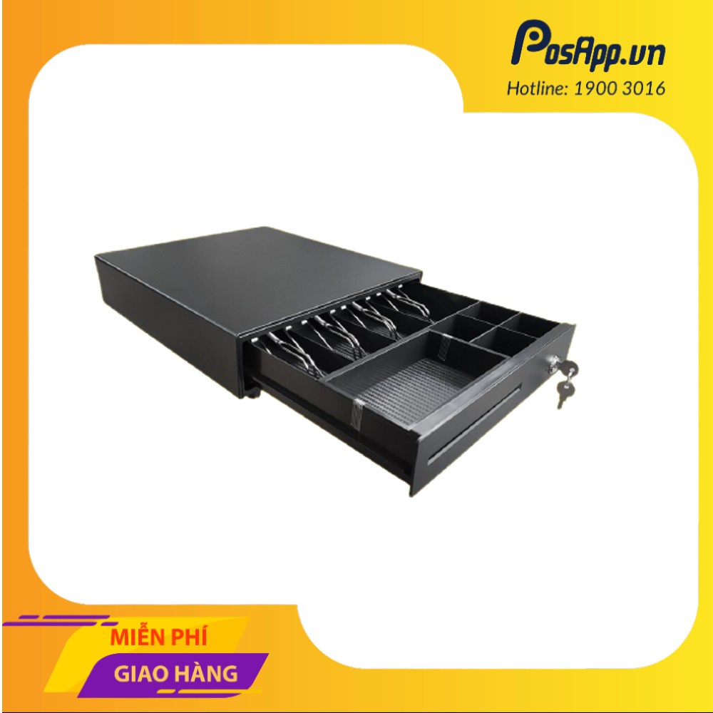 Ngăn kéo đựng tiền mặt đồng xu 4 khe tiện dụng cho thu ngân siêu thị khách sạn, quán cafe, nhà hàng bảo hành 12 tháng
