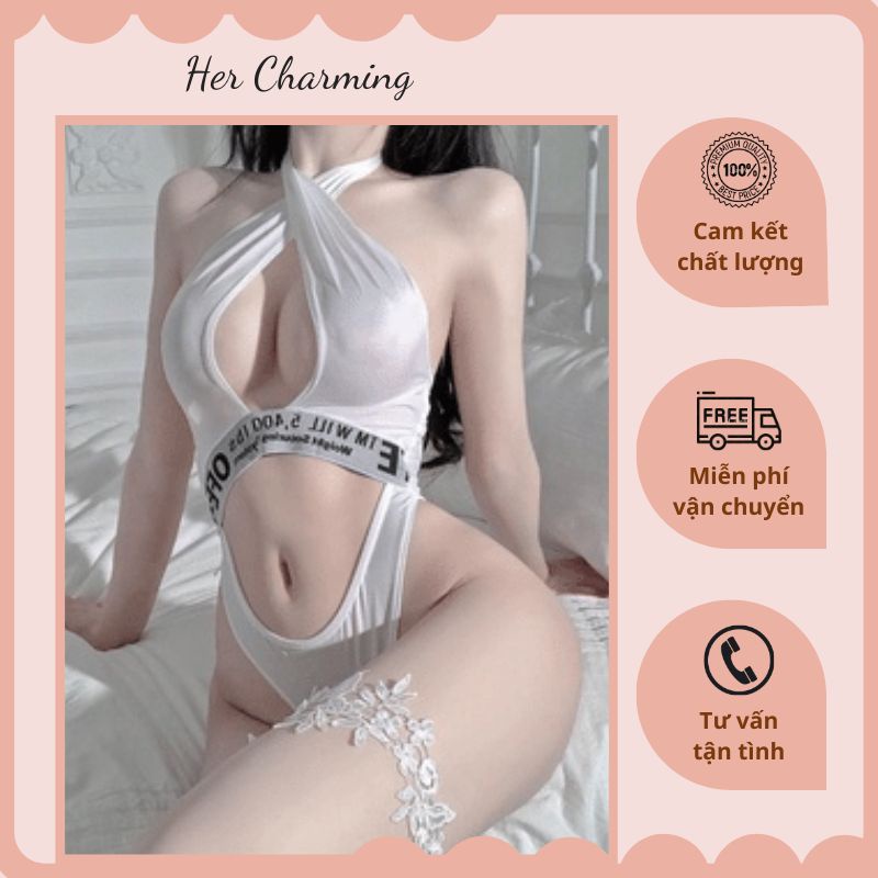 Bodysuit Jason S023 - Set Bodysuit Chất Liệu Thun Lạnh Co Giãn Phần Cổ Buộc Dây Mặc Được 2 Kiểu Quyến Rũ Mọi Góc Nhìn .
