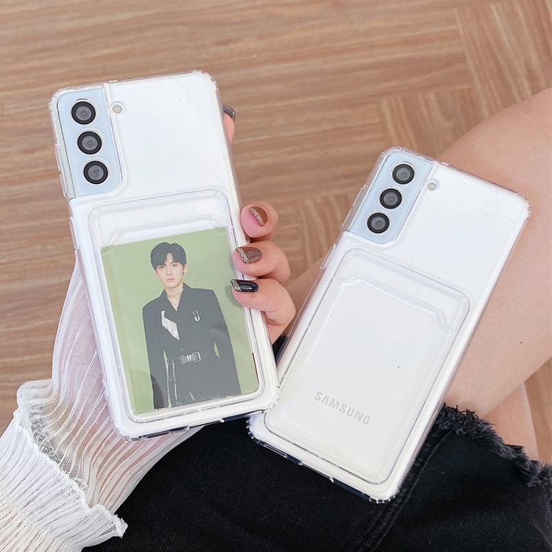 Ốp Điện Thoại Có Ngăn Đựng Thẻ Cho Samsung Galaxy S20FE S21FE S8 S9 S10 S20 S21 Plus/Ultra/FE S10 Lite Note 20 Ultra 10lite J2 J7 Prime
