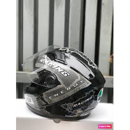 Nón bảo hiểm Fullface AGU chính hãng tem racing xám